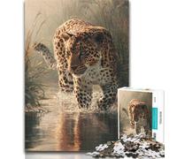 Puzzle Adulte guépard 1000 pièces pour Adultes et Adolescents, pour Passer Un Bon Moment à la Maison et améliorer l'amour Entre Couples, 50x75cm