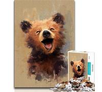 Puzzle Adulte Happy Bear 1 000 pièces Design Unique et Dynamique pour Une expérience de Puzzle relaxante et stimulante (50x75cm)