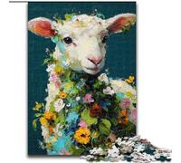 Puzzle Adulte Happy Sheep 1000 pièces, Staycation Kill Time, Chaque pièce est Unique - Jeu Familial Stimulant et Amusant (Taille 50x75cm)