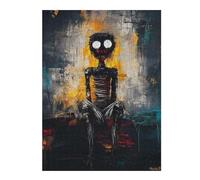 Puzzle Adulte Haunted Silence - Expressive Abstract Figure Art, 500 PCS