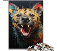 Puzzle Adulte Hyène Africaine 1000 pièces, Difficile, Aide Le Cerveau à exercer, Jouets addictifs pour cultiver la Patience, décoration Parfaite (26x38cm)