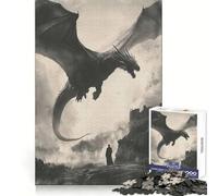 Puzzle Adulte Invocation du Dragon de l'ombre 1000 pièces Renforce la mémoire Calme et sérénité Bords Nets Objet de Collection 38x26cm
