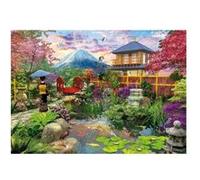 Puzzle adulte : jardin japonais et la montagne - 1500 pieces - set collection paysage du japon + 1 carte tigre
