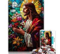 Puzzle Adulte Jésus Art 1000 pièces pour Adultes et Adolescents pour Passer Un Bon Moment à la Maison et renforcer l'amour Entre Couples (50x75cm)