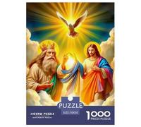 Puzzle Adulte Jésus - Religion1000 Pièces Défi Jouet Puzzle De Qualité Supérieure Christian Themes Puzzles Cadeaux pour Hommes pour Adultes Enfants 70x50cm/1000pcs
