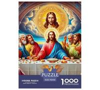 Puzzle Adulte JésusPuzzle 1000 Pièces Jeu Éducatif Qualité Supérieure 1000 Pièces SauveurPuzzles Cadeaux pour Les Mères Adultes Et Enfants À Partir De 14 Ans 70x50cm/1000pcs