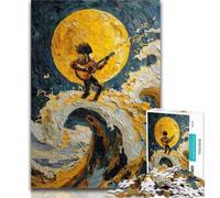 Puzzle Adulte Jouant de la Guitare, Peinture à l'huile, 1000 pièces, Puzzle pour Adultes et Adolescents, Jeux éducatifs Classiques, Belle décoration, 50x75cm