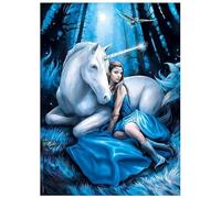 Puzzle Adulte : la Licorne Blanche et la Lune Bleue - Anne Stokes - 1000 Pieces