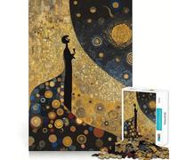 Puzzle Adulte La Nuit étoilée Homme avec Un Verre 1000 pièces Jeu de logique et de réflexion Découpe précise Collection d'œuvres d'art 50x75cm