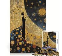 Puzzle Adulte La Nuit étoilée Homme avec Un Verre 1000 pièces Jeu de logique et de réflexion Découpe précise Collection d'œuvres d'art 50x75cm