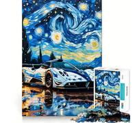 Puzzle Adulte La Nuit étoilée Pagani Zonda R, 1000 pièces, Casse-tête, Passe-Temps à la Maison, Assemblage d'image, Cadeau mémorable 38x26cm
