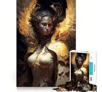Puzzle Adulte L'Ange des Ténèbres 1000 pièces,Jeu de Stimulation Cognitive,sans Espace,Assemblage précis,Cadeau d'anniversaire,Casse-tête (38x26cm)
