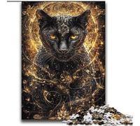 Puzzle Adulte Léopard Noir doré 2000 pièces Jeu Difficile et Stimulant pour Toute la Famille Interaction Parent-Enfant (70x100cm)