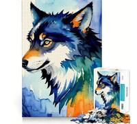 Puzzle Adulte l'esprit Sauvage des Loups 1000 pièces,Jeu de Stimulation Cognitive,sans Espace,Assemblage précis,Cadeau d'anniversaire,Casse-tête (38x52cm)