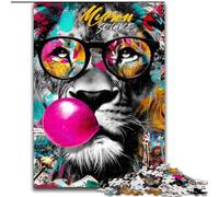 Puzzle Adulte Lion Graffiti 1000 pièces, modèle à Assembler, à Offrir en Cadeau à Toute la Famille, adapté aux Enfants de 14 Ans et Plus (26x38cm)