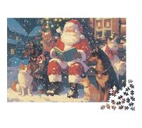 Puzzle Adulte Livre de Lecture du Père Noël1000 Pièces Défi Jouet Puzzle De Qualité Supérieure Puzzles Cadeaux pour Hommes pour Adultes Enfants 38x26cm/1000pcs