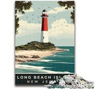 Puzzle Adulte Long Beach Island 1000 pièces, Cadeau d'anniversaire pour Un Moment de détente, décoration Murale pour 14 Ans et Plus (26x38cm)