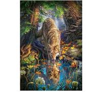 Puzzle Adulte Loup Boit Dans La Riviere De La Foret - 1500 Pieces - Collection Animaux Sauvages - Nouveaute