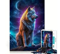 Puzzle Adulte Loup-Garou Paysage 1000 pièces Jeu de mémoire Amusant Assemblage Stable Pièces Qui ne bougent Pas Format Compact Idéal pour des Moments de Jeu en Famille (38x26cm)