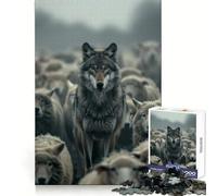 Puzzle Adulte Loup Mouton Chasseur 1000 pièces Jeu de stratégie, réflexion et évasion Assemblage précis Idée Cadeau (38x26cm)