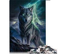 Puzzle Adulte Loup Puzzle 1000 pièces pour Adultes et Enfants à partir de 12 Ans Puzzles en cartonJouets pour Adultes Taille : 26 x 38 cm