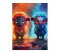 Puzzle Adulte Magical Sheep Duo Red Vs Blue, 500 PCS