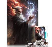 Puzzle Adulte Magicien Maléfique Puzzles pour Adultes 1000 pièces Design Dynamique et Unique Expérience de Puzzle relaxante et stimulante (38x26cm)