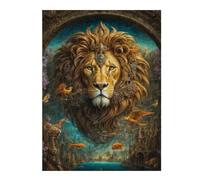 Puzzle Adulte Majestic Lion in Fantasy Realm, Format 500 PCS | Un loisir manuel à la maison: un montage clair zone par zone pendant le temps libre.