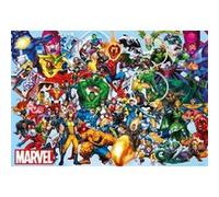 Puzzle adulte marvel comics : spiderman hulk america flash - 1000 pieces - educa collection super heros dc - nouveaute
