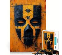 Puzzle Adulte Masque de Guerrier Antique 1000 pièces Jeu de Stimulation Cognitive Emboîtement précis sans espaces Activité apaisante pour la détente mentale (50x75cm)