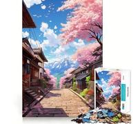 Puzzle Adulte Montagne Fuji Pastel 1000 pièces, Jeu d'exercice Mental apaisant, Design à Assembler, Cadeau Exceptionnel (38x26cm)