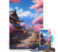 Puzzle Adulte Montagne Fuji Pastel 1000 pièces, Jeu d'exercice Mental apaisant, Design à Assembler, Cadeau Exceptionnel (38x26cm)