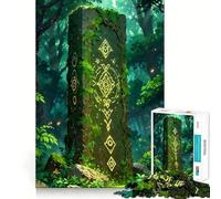Puzzle Adulte Monument de la forêt Ancienne 1000 pièces Jeu de mémoire Amusant Assemblage Stable,pièces Qui ne bougent Pas Format Compact Idéal pour des Moments de Jeu en Famille (50x75cm)
