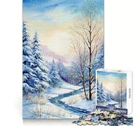 Puzzle Adulte Murmure d'hiver 1000 pièces Développe l'esprit d'analyse Relaxation Assemblage serré Cadeau d'hiver (50x75cm)