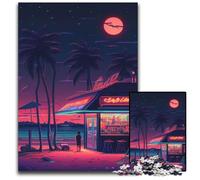 Puzzle Adulte Neon Fantasy Pink Solitude 1000 pièces Puzzles Jeu de défi cérébral pour Adolescents et Interaction familiale 26x38cm/10,23x14,96 Pouces