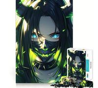 Puzzle Adulte Neon Oni Girl 1000 pièces Sharp Logic, Jouet Anti-Stress, découpe précise, Objet de Collection (50x75cm)