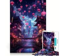 Puzzle Adulte Neon Tokyo Sakura Street 1000 pièces Sharp Logic, Jouet Anti-Stress, découpe précise, Objet de Collection (50x75cm)