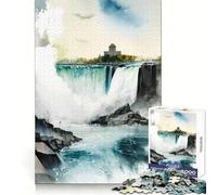 Puzzle Adulte Niagara Falls 1000 pièces Sharp Logic, Jouet Anti-Stress, découpe précise, Objet de Collection (50x75cm)