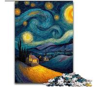Puzzle Adulte Night Sky House 1000 pièces, pour 14 Ans et Plus, décoration Murale, Cadeaux Uniques pour Anniversaire et Noël (26x38cm)