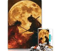 Puzzle Adulte Ninja sous la Lune de Sang, 1000 pièces, Jeu Familial Anti-Stress, défi Difficile, Cadeaux du Père Noël Secret, 50x75cm