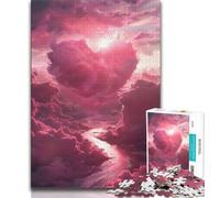 Puzzle Adulte Nuages d'amour colorés 1000 pièces pour Adultes avec pièces de Formes aléatoires entièrement emboîtables pour Les Enfants de 14 Ans et Plus (50x75cm)