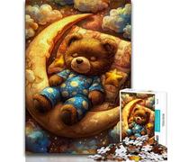 Puzzle Adulte Ours en Peluche endormi 1000 pièces, Jouets éducatifs et Difficiles à Apprendre, Jeux de Famille, Cadeaux pour Amis et Famille 38x26cm