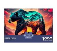 Puzzle Adulte Ours polairePuzzles 1000 Pièces Défi Jouet Puzzle Décoratif Ice and Snow Animal Theme Puzzles Cadeaux pour Femmes Adultes Et Enfants À Partir De 14 Ans 38x26cm/1000pcs