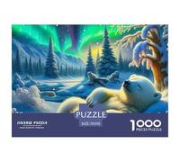 Puzzle Adulte Ours polairePuzzles 1000 Pièces Défi Jouet Puzzle Décoratif Ice and Snow Animal Theme Puzzles Cadeaux pour Les Mères Adultes Et Enfants À Partir De 14 Ans 70x50cm/1000pcs
