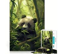 Puzzle Adulte Panda Joueur 1000 pièces Casse-tête Relaxant Motif à Assembler Cadeau de Noël (38x26cm)