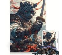 Puzzle Adulte Panther Samurai Blossom 1000 pièces Jeu d'exercice Mental apaisant Design et Assemblage Cadeau Exceptionnel (50x75cm)