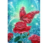 Puzzle Adulte Papillon Rouge, DIY Jigsaw Puzzle 1200 pièces Adultes 75x50cm, Divertissement Créatif, Détente & Relaxation Puzzles de Qualité Supérieure Cadeau