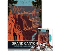 Puzzle Adulte Parc National du Grand Canyon 1000 pièces, Jeu Stimulant et Jeu Familial idéal comme Cadeau pour Toute la Famille 38x26cm