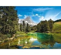 Puzzle Adulte Paysage d Australie : Le lac Bleu - 1500 Pieces - Set Puzzle Montagne et Foret avec 1 Carte Tigre