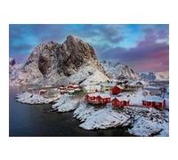 Puzzle adulte : paysage d hiver : iles lofoten - 1500 pieces - educa collection pays norvege G